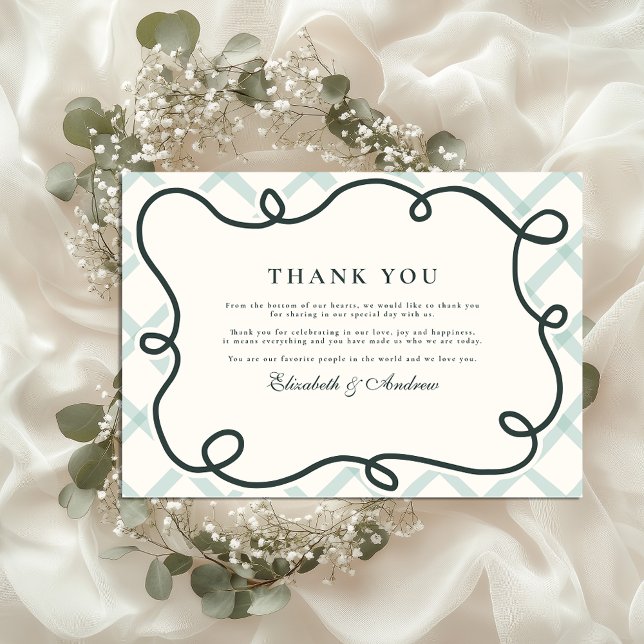 Coastal Chic Wedding Thank You Card (Creator Uploaded)
