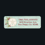 Coastal Christmas Beach Address Label<br><div class="desc">Christmas sand dollar return address labels to match the Beachy Christmas cards</div>