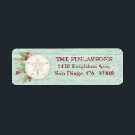 Coastal Christmas Beach Address Label<br><div class="desc">Christmas sand dollar return address labels to match the Beachy Christmas cards</div>