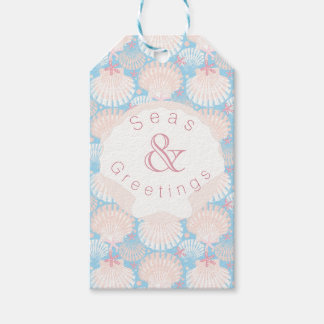 Coastal Christmas Blue Gift Tags