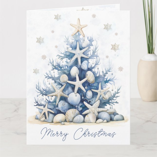 Coastal Christmas Card Personalizable (Front)