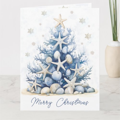 Coastal Christmas Card Personalizable