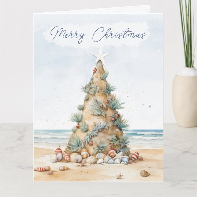 Coastal Christmas Card Personalizable (Front)