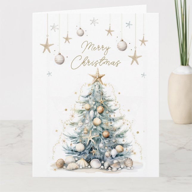 Coastal Christmas Card Personalizable (Front)