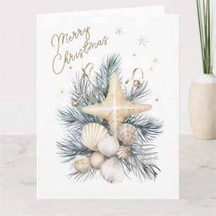 Coastal Christmas Card Personalizable