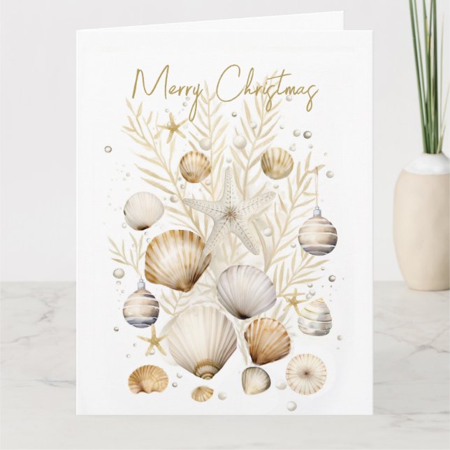 Coastal Christmas Card Personalizable (Front)