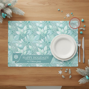 Coastal Christmas Foliage Berries Pattern#7 ID1009 Placemat