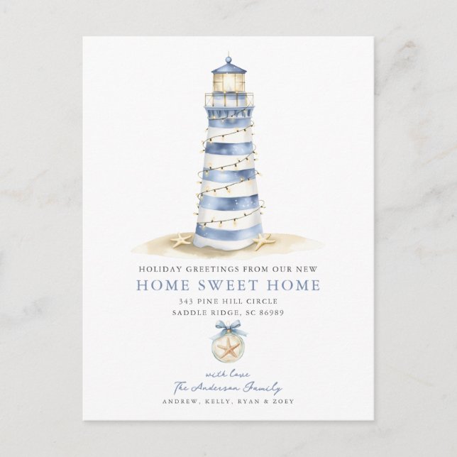 Coastal Christmas Moving Announcement (Front)