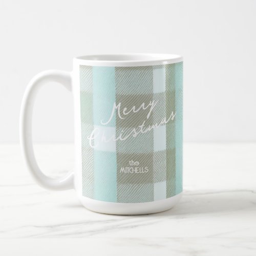 Coastal Christmas Plaid Pattern2 ID1009 Coffee Mug