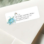 Coastal Christmas Sea Turtle Address Labels<br><div class="desc">These tropical beach return address labels feature a watercolor sea turtle adorned with Christmas lights in vibrant shades of red, turquoise, blue, and green on a crisp white background. Perfect for adding a tropical, coastal touch to your holiday correspondence, these labels showcase your names and address in a modern sans...</div>