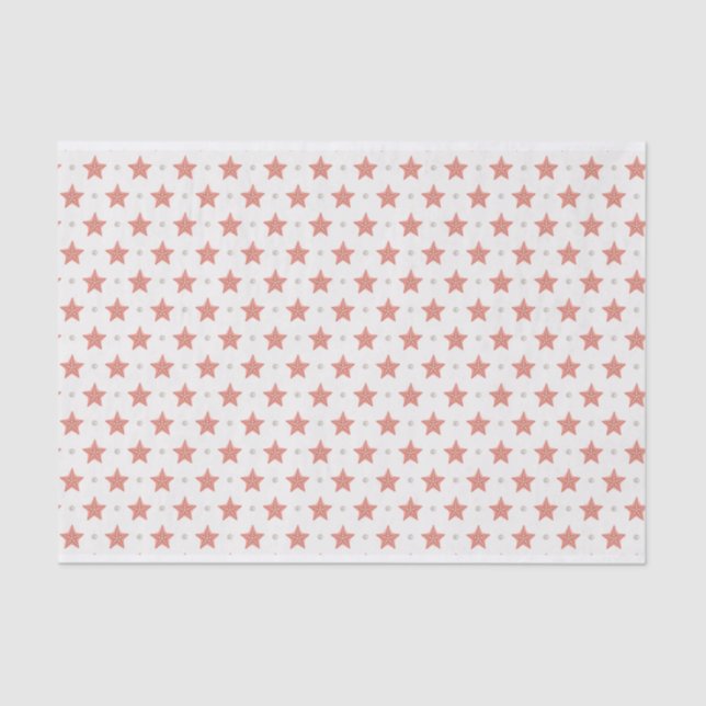 Coastal Christmas Starfish Tissue Paper (Front)