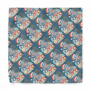 Coastal Christmas Tis Sea Son Typography Bandana