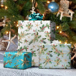 Coastal Christmas Tropical Beach Starfish Blue Wrapping Paper Sheets<br><div class="desc">These delightful coastal themed Christmas wrapping paper sheets feature a tropical beach pattern of starfish,  holly leaves and berries,  and pine sprigs,  with 3 different backgrounds: white,  rustic beach wood,  and turquoise.</div>