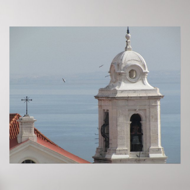 Coastal Church Tower Poster (Front)