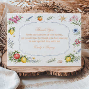 Coastal Citrus Floral Appreciation Thank You Card