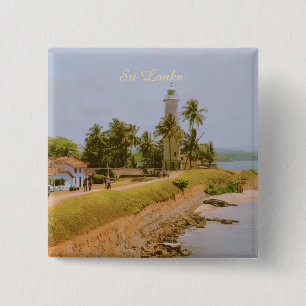 Coastal city of Galle, Sri Lanka Travel Souvenir Button