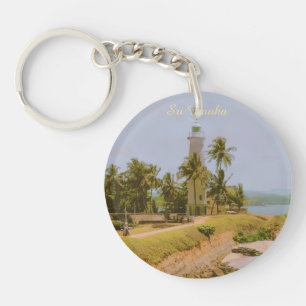 Coastal city of Galle, Sri Lanka Travel Souvenir Keychain