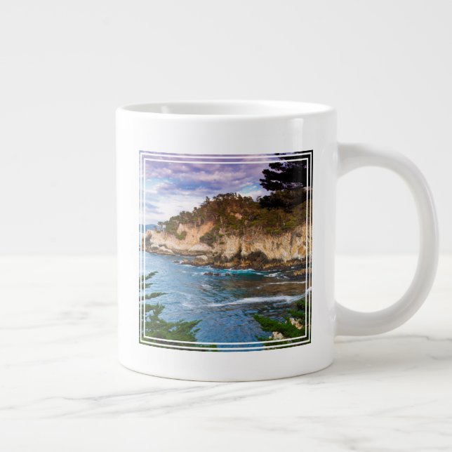Coastal Cliff Landscape Giant Coffee Mug (Right)