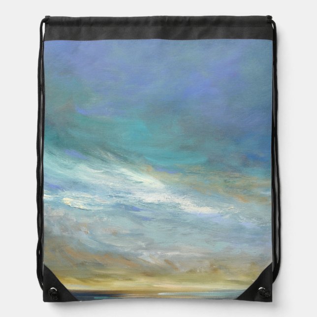 Coastal Clouds Drawstring Bag (Front)
