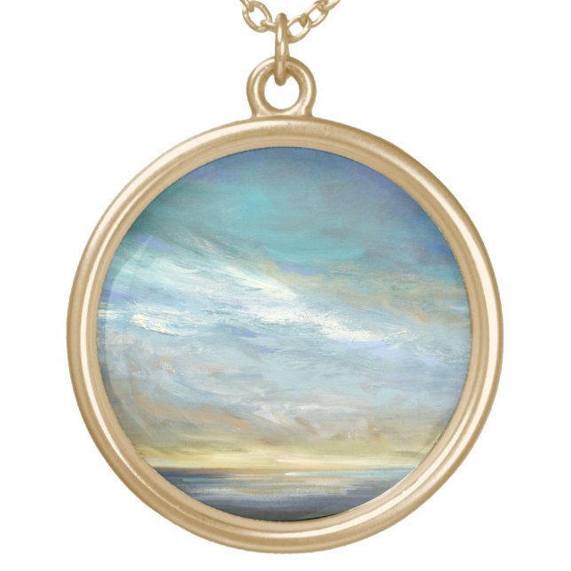 Coastal Clouds Gold Plated Necklace (Front)