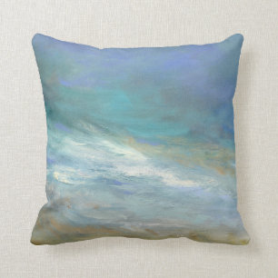 Coastal Clouds Throw Pillow