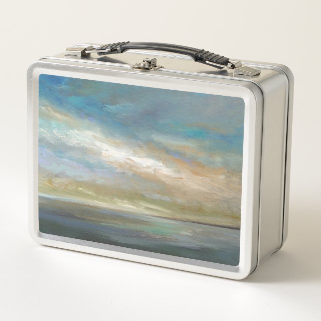 Coastal Clouds with Ocean Metal Lunch Box (Front)