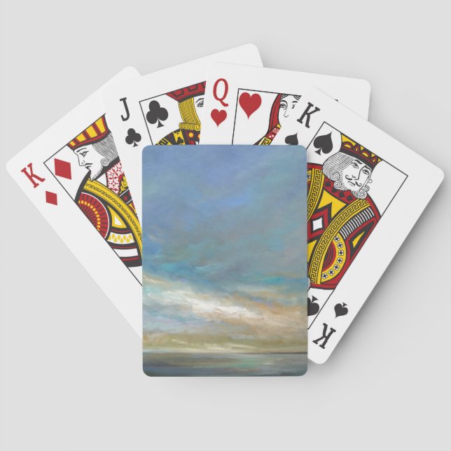 Coastal Clouds with Ocean Poker Cards (Back)