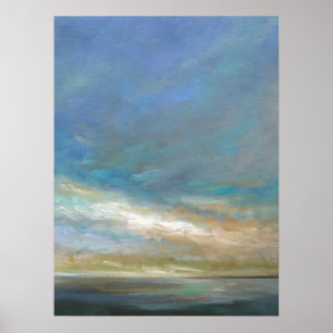Coastal Clouds with Ocean Poster