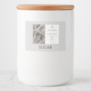Coastal Coffee Shop Business Branding Food Label