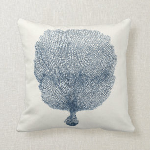 Coastal Collection in Indigo VI Throw Pillow