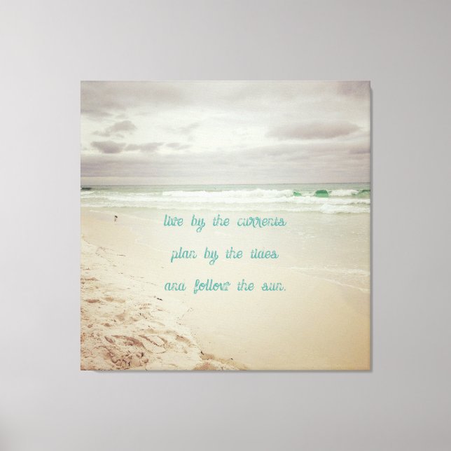 Coastal Color Beach Life Wisdom Canvas Print (Front)