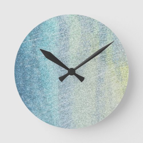 Coastal Colors Abstract Round Clock