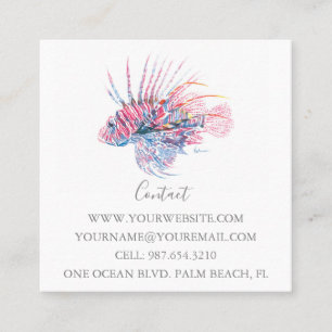 Coastal Coral Lionfish Business Card