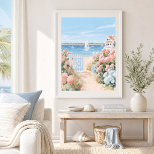 Coastal Cottage Garden Art Print
