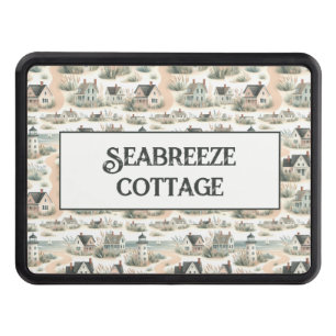 Coastal Cottage Lighthouse Pattern Hitch Cover