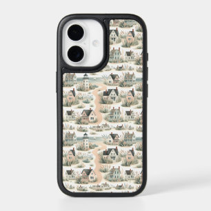 Coastal Cottage Lighthouse Pattern iPhone 17 Case