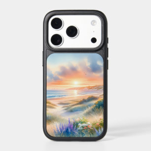 Coastal Cottage Sunset Dunes Watercolor iPhone 17 Pro Case