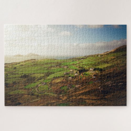 Coastal Countryside Green Ireland Travel Photo Jigsaw Puzzle