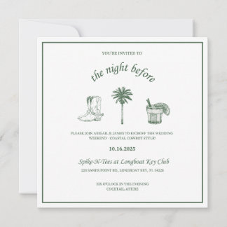 Coastal Cowboy Rehearsal Dinner Invitations
