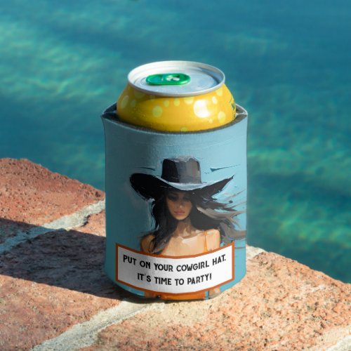 Coastal cowgirl aesthetic 30th birthday party can cooler