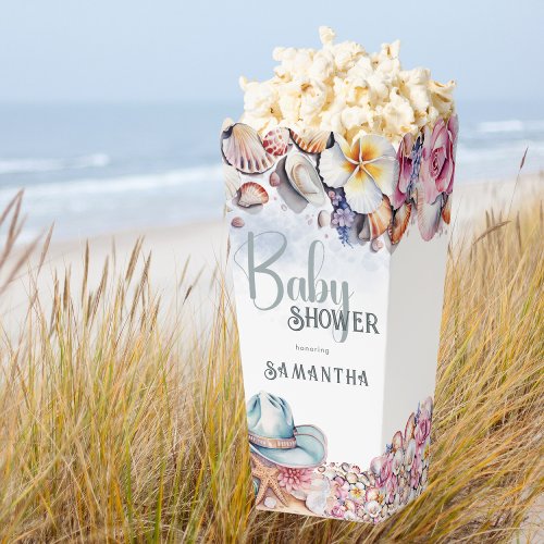 Coastal Cowgirl Baby Shower Party Popcorn Box