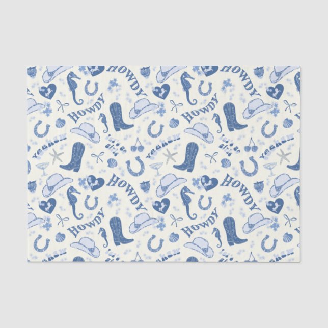 Coastal Cowgirl Bach Club Fun Pattern Tissue Paper (Front)