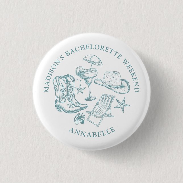 Coastal Cowgirl Bachelorette  Button (Front)
