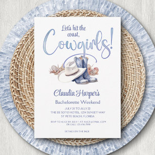 Coastal Cowgirl Bachelorette Invitation