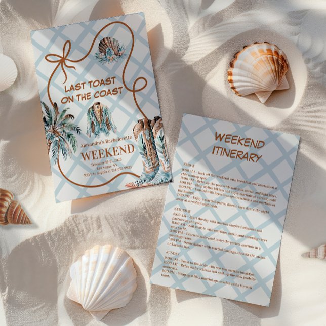 Coastal Cowgirl Bachelorette Invitation (Creator Uploaded)