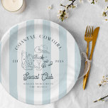 Coastal Cowgirl Bachelorette Paper Plates<br><div class="desc">It's "Vintage Coastal" but with a Texas flair. It’s that juxtaposition of the grittier Western aesthetic with the softness of coastal beachwear that sets the tone for this theme. The quiet luxury and stealth wealth is like “comfort food". Its something nostalgic, solid and familiar. Bright whites and blues are the...</div>