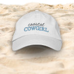 Coastal Cowgirl Bachelorette Party Favor Embroidered Baseball Cap<br><div class="desc">Coastal Cowgirl Bachelorette Party Favor Embroidered Baseball Cap Get ready to top off your bachelorette bash with a touch of western charm and beachside flair with our Coastal Cowgirl Embroidered Baseball Cap. Perfect for adding a bit of style and practicality to your celebration, this cap blends the relaxed vibes of...</div>