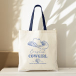 Coastal Cowgirl Bachelorette party favors Tote Bag<br><div class="desc">Coastal Cowgirl Bachelorette weekend on a coast bachelorette favors personalized printed tote bag,  bachelorette party personalized favor bag dusty blue marine nautical cowgirl beach dusty blue themed partyfavors tote bag</div>