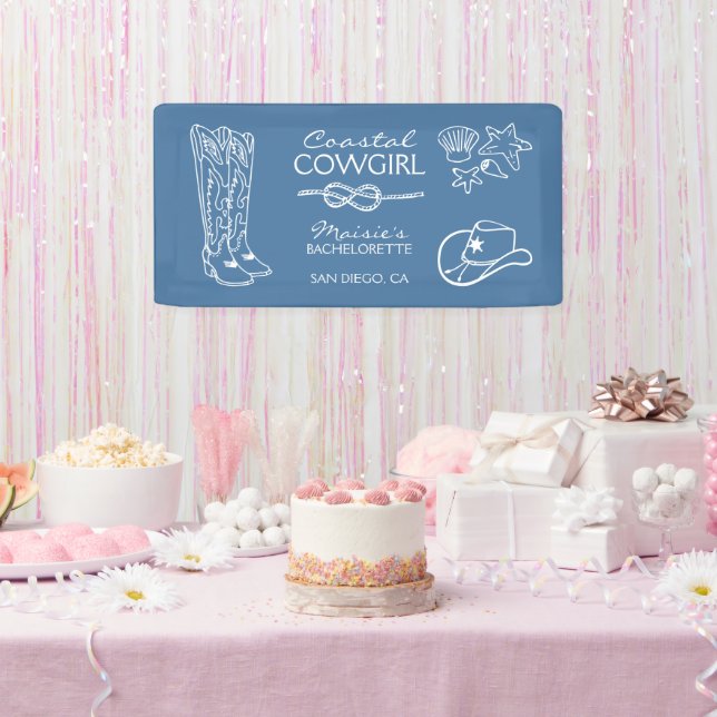 Coastal Cowgirl Bachelorette Party Weekend Banner (Party)