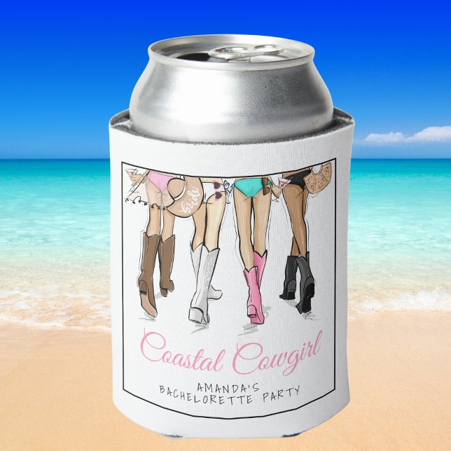 Coastal Cowgirl Bachelorette / Personalized Bride  Can Cooler (Creator Uploaded)